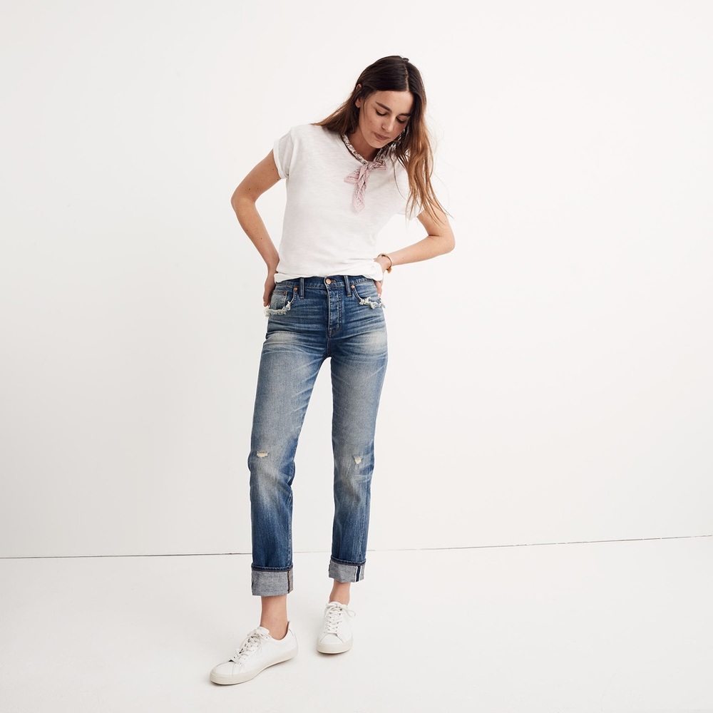 madewell straight-leg jeans in cloverdale
